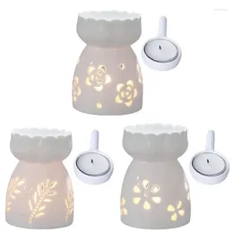 Candle Holders Ceramic Oil Burner Wax Melt Burners Tealight White Assorted Tarts Holder Scented Diffuser For Aroma