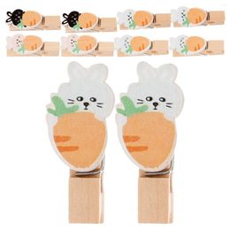 Frames 10pcs Easter Wooden Po Clips Wall Decoration Folders Natural Wood Clothespins