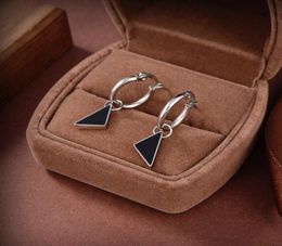 Fashion Designer Jewellery Stud Earring Triangle Earing Love Diamond Women Heart Earrings Gold Silver Party Wedding Prads Couple Gif1459576