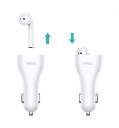 JOYROOM Car Charger with Headphones JRCP1 24A Fast Car Charger with wireless bluetooth Earphones For Iphone Samsung note 109150215