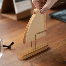 Kitchen Storage Wooden Coffee Philtre Holder For Fan Shape V Rack Home Accessories Barista Tools