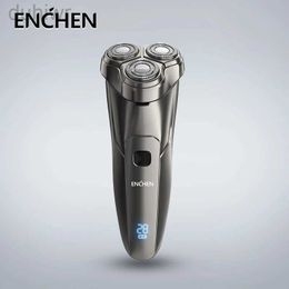 Electric Shavers ENCHEN Mens Shaver Steel3s IPX7 Waterproof Shaving Razors Three Blade Intelligent Charging TYPE C 2442