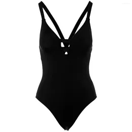Women's Swimwear Sexy Women Bodysuit One Piece Black Swimsuit Swimming Bathing Suit Summer Beachwear Monokini