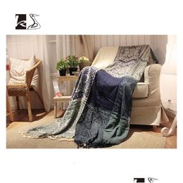 Blankets Modern Soft Cloth Sofa Blanket P Carpet Art Home Decoration Tapestry Throw Nap Knitted Leisure 240103 Drop Delivery Garden T Dhqul