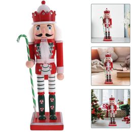 Wood Nutcrackers Figure Xmas Christmas Decor Soldier Nutcracker Statue Table Centrepiece Ornaments Figurine Party Decorations 240325