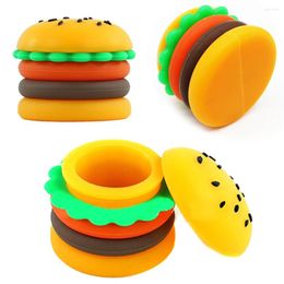 Storage Bottles 15Pcs Silicone Jar 5ml Hamburger Shape Jars Nonstick Container Bottle Cream Box Makeup Case Cosmetic Accessories