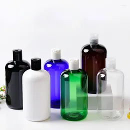 Storage Bottles 14pcs 300ML 500ML Disc Screw Cap Bottle Empty Cosmetic Shampoo Container Liquid Soap Lotion Plastic Essential Oil