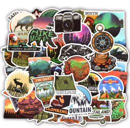 50 PCS Waterproof Camping Vinyl Decals Stickers Toys for Kids Teens Adults DIY Water Bottle Mountain Bike Moto Car Bumper Helmet S6556304