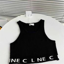 Designer Womens Tank CEL Tops t Shirts Summer Women Tops Tees Top Embroidery Sexy Off Shoulder Black Casual Sleeveless Backless Top Shirts Solid Stripe Colour Vest