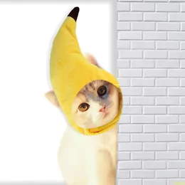 Dog Apparel ATUBAN Pet Banana Hat Adorable Headwear Headgear Costume Shaped Soft Cap Applies To Cats Kitten Puppy Small Dogs Perfec