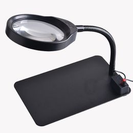 PDOK PD-032C Desktop Magnifier for the Elderly Reading Mobile Phone Reading Maintenance Welding 10 Times with Light 20 Times HD