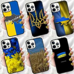 Cell Phone Cases Ukraine Flag Case For iphone SE2020 15 14 6 7 8 plus XR XS 11 12 13 Pro max Soft Bumper Shell Cover coque 2442