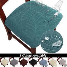 Chair Covers WaterProof Dining Room Cover Seat Spandex 8solid Colours Removable Washable Elastic Cushion For Home El