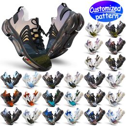 Men's running shoes black white red blue green beige pink grey casual men's and women's sports shoes outdoor walking jogging sports shoes customization 180-1