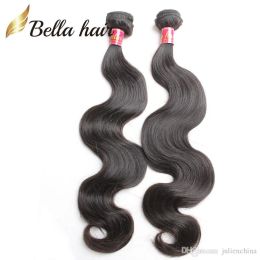Wefts 830inch 100 virgin weaves indian human hair bundles natural Colour body wave extension bellahair