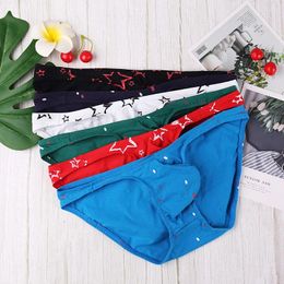 Underpants 2XL Underwear Men Penis Pouch Cueca Gay Cotton Printed Sexy Mini Briefs Calzoncillos Hombre Panties Jockstrap Shorts