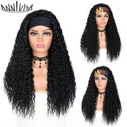 Wigs Synthetic Headband Wig Highlight Wigs Long Ombre Blonde Curly Wigs for Black Women Daily Party Cosplay Wig Heat Resistant Fiber