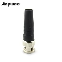 ANPWOO Solderless BNC Male Straight Angle Plug Connector for CCTV Camera Surveillance System with High-Quality Pin Connection and Secure Fit