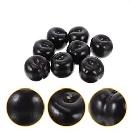 Party Decoration 8 Pcs Fruit Simulated Black Blin Po Prop Fake Restaurant Display Fruits Props Lifelike Plum Ornament Simulation