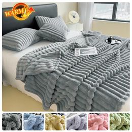 Chair Covers Thicken Plush Sleeping Blankets For Bed Soft Coral Fleece Sofa Throw Blanket Comfortable Sheet Home Decor