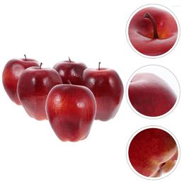 Party Decoration 5 Pcs Simulation Red Snake Fruit Model Foams Apples Artificial Fruits Decor Home Decorate Adornment High Density