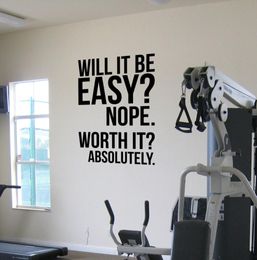 Absolutelyfitness motivation Wall Quotes poster large Gym Kettlebell Crossfit Boxing decor letters Wall Sticker3711241