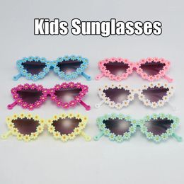 Sunglasses Children's Boys Girls Fashionable Cool UV Eye Protection Sun Eyeglasses Retro Flower Frame Shade Glasses 2024