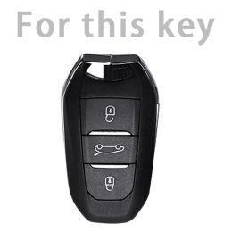 Soft TPU Car Key Case Cover For Peugeot 308 408 508 2008 3008 4008 5008 For Citroen C4 C6 C3-XR Shell Fob Holder Accessories