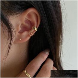 Clip-On Screw Back Fashion Small Ear Cuff Set Earrings For Girls Earcuff Cute Cartilage Clip On No Pierced Women Punk Jewellery Drop Del Otvmw