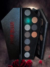 Shadow BEEKY BEAM "Night" Coffin Box Eye Shadow Palette 10 Colours Gothic Dark Niche Black Matte Pearl