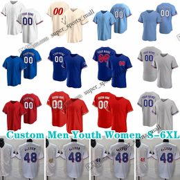 Custom 2024 S-6XL Baseball Jersey 48 Jacob deGrom 53 Adolis Garcia 34 Nolan Ryan 25 Jose Leclerc 30 Nathaniel Lowe 5 Corey Seager 32 Evan Carter Jonah Heim Marcus Semien