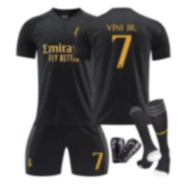 Football Sets Madrid Jersey Two Away Black Adult Training Set Team Kit Group Purchase