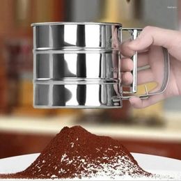 Baking Tools 2024 Flour Sifter Double Layer Fine Mesh Powder Sugar Shaker Duster Handheld Stainless Steel Cake Sieve Tool