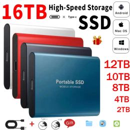 Boxs Highspeed External Hard Drive Portable SSD 1TB 2TB Solid State Disk USB 3.1 Interface Mini Hard Disk for Desktop/Notebook/Mac