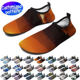 Customised Slipper Men's water shoes black white red blue green beige pink grey casual men's and women's sports shoes outdoor walking jogging customization 110-4