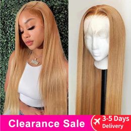 Accessories #27 Honey Blonde Lace Front Human Hair Wigs Coloured Human Hair Wigs for Women 13x4 Hd Straight Human Hair Lace Frontal Wigs 180%