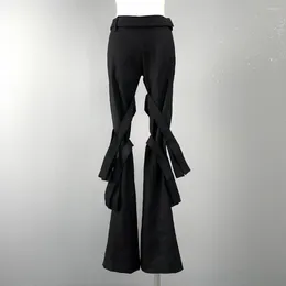 Women's Pants Spring And Summer Double Leggings With Wool Slim-fit Bell Bottoms