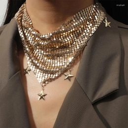 Chains Vintage Women Choker Necklace Scarf Glitter Neck Tie Jewellery