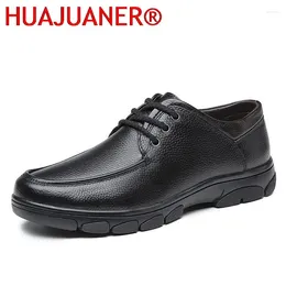 Casual Shoes Men's Genuine Leather Business Formal Wear Luxury Oxfords For Men Lace-Up Cow Dress Man