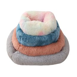 Square Plush Big Dog Bed Soft and Warm Dog Sofa Winter Thick Pet Litter Solid Color Cat Bed Cat Basket Kennel Pet Supplies