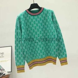 Women's Sweaters Autumn And Winter Loose Knit Sweater Pullover Round Neck Geometric Clash Jacquard Casual Jumper Y-Y9290