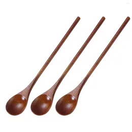 Spoons 3pcs Soup Mixing Spoon Dessert Eating Soda Coffee Beverage Stirrer Japanese Style Kitchen Utensil For Home Shop