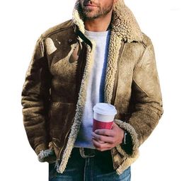 Men Retro Fur Jackets 2021 Slim Fit Motorcycle Jacket Fashion Outwear Male Warm Bomber Outdoor Coats13206282