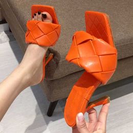 Slippers 2023 Luxury Design Slide Womens 9cm High Heels Mule fetish Summer Sandals Slim High Heels Promotion Platform Stripping Shoes J240402