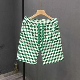 Men's Shorts Korean Summer Mens Shorts Fashion Green Sports Pants Harajuku Street Mens Clothing Leisure Gym ShortsC240402