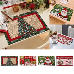 Table Mats Christmas Decoration Supplies Knitted Cloth Placemat Creative Tablecloth Old Man Hard Place Indoor Dining