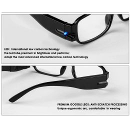 Unisex Multi Strength Reading Glasses with LED Unisex Eyeglasses Spectacle Diopter Magnifier Light Up Night Presbyopic Glasses