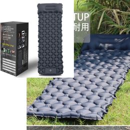 Mat Inflatable Mattress Camping Mat Sleeping Bags Folding Pad Headrest Inflating Air Mat cot pad For Backpacking Hiking with Pill