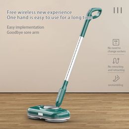 1pc Household handheld wireless floor scrubber rechargeable mop integrated sweeping and mopping handheld mopCleaning tools 240329