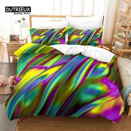 Bedding Sets Colourful Geometric Duvet Cover Pattern Set Abstract Art Comforter Twin For Boys Girls Kids Teen Decor